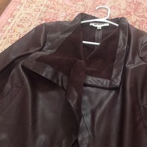 Bb Dakota Drape Vegan Leather Jacket